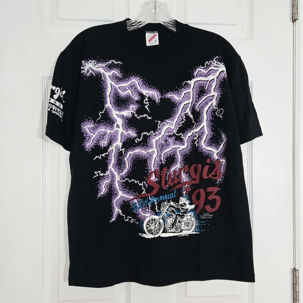 Vintage 1993 Sturgis Rally & Races T-Shirt - Picture 1 of 5